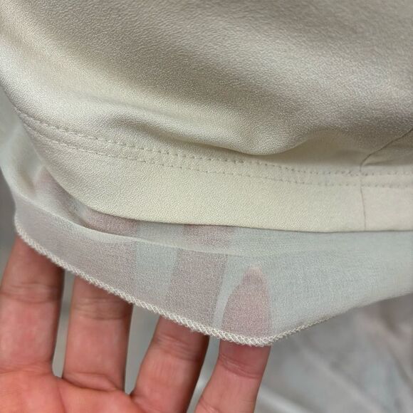 Ladies Costa Blanca Beige Wide Shoulder Blouse Size Medium - Picture 8 of 15